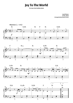 Joy to the World (easy-intermediate piano – Bb major)
