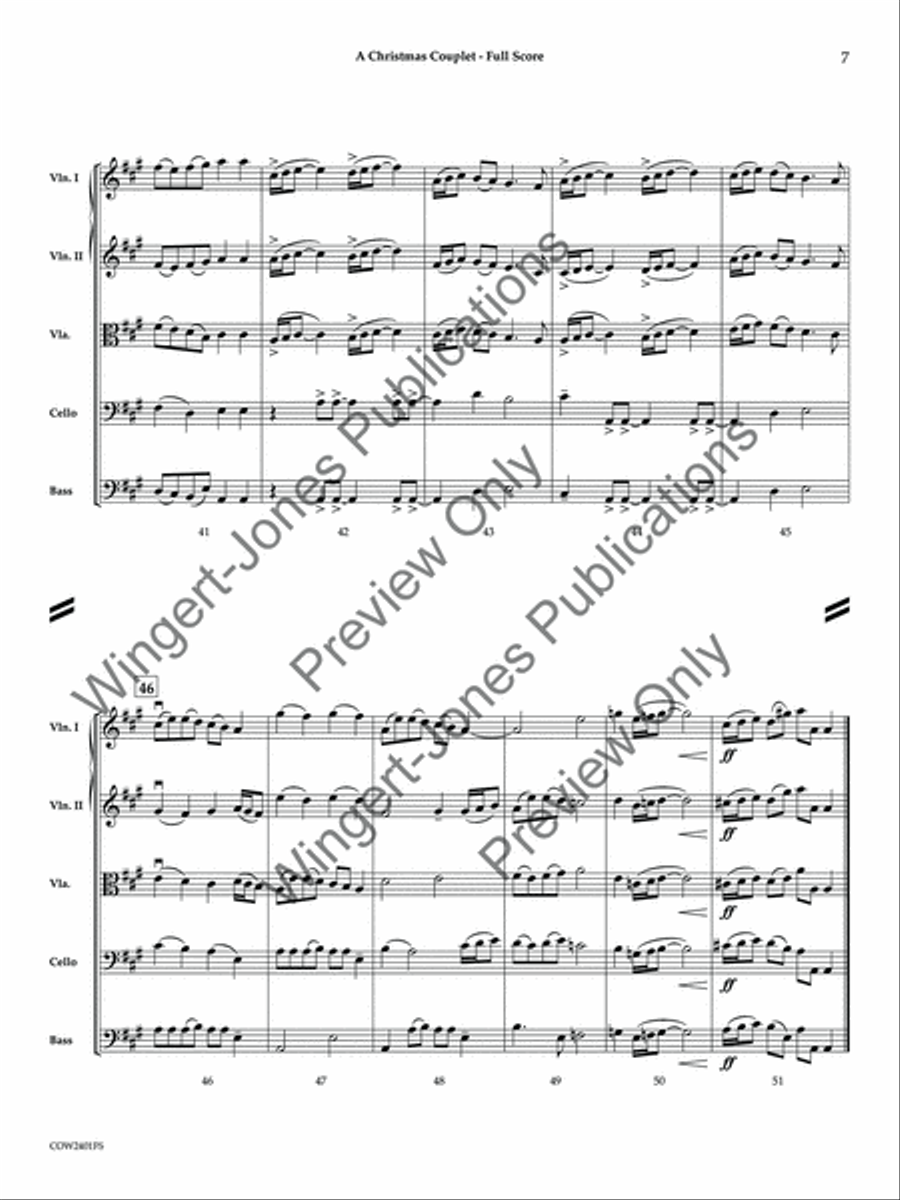 A Christmas Couplet A Christmas Couplet String Orchestra scores gallery preview page 8