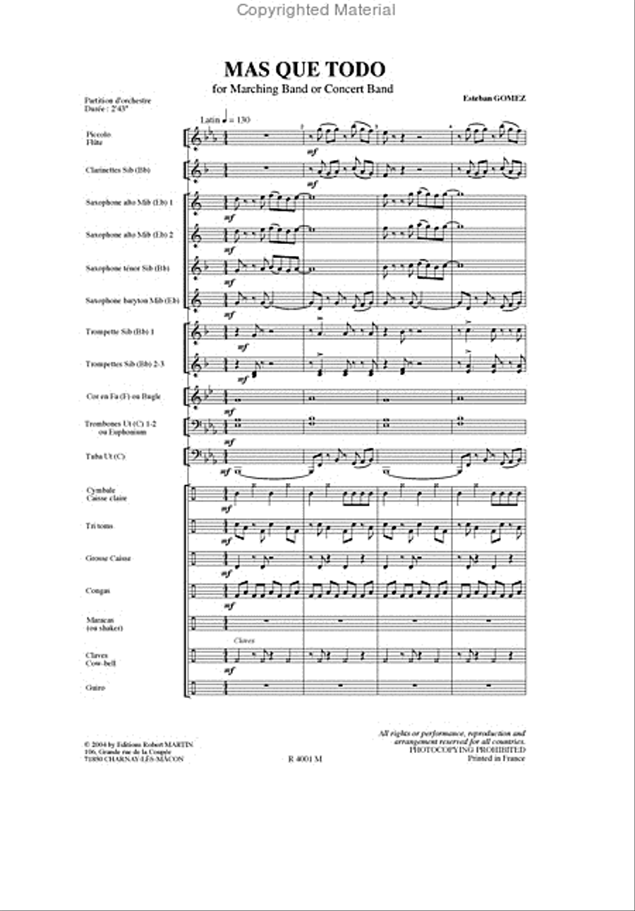 Mas Que Todo Mas Que Todo Concert Band scores gallery preview page 2