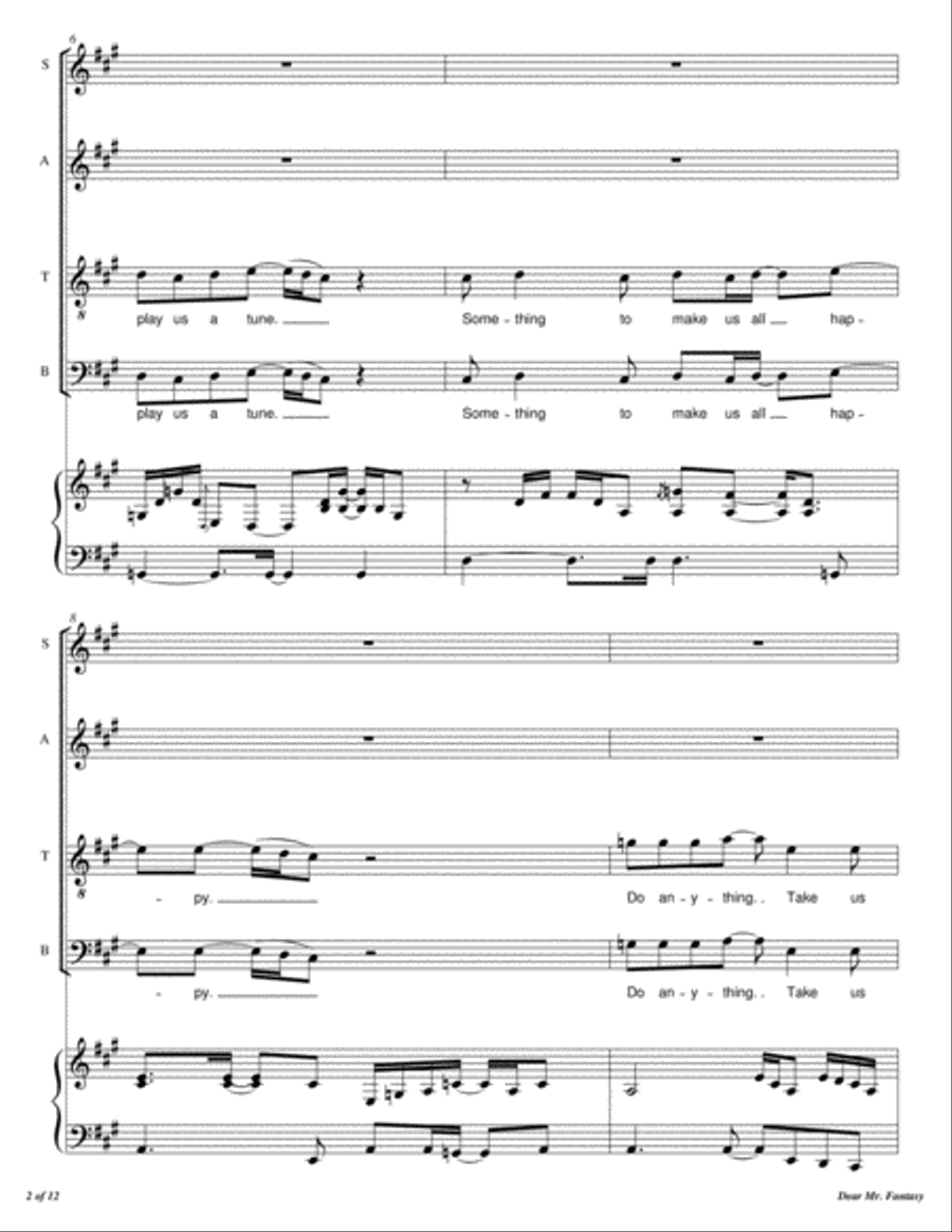 Dear Mr. Fantasy 4-Part scores gallery preview page 3