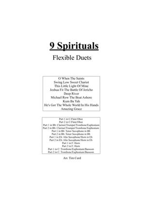 Book cover for 9 Spirituals, Flexible Duets