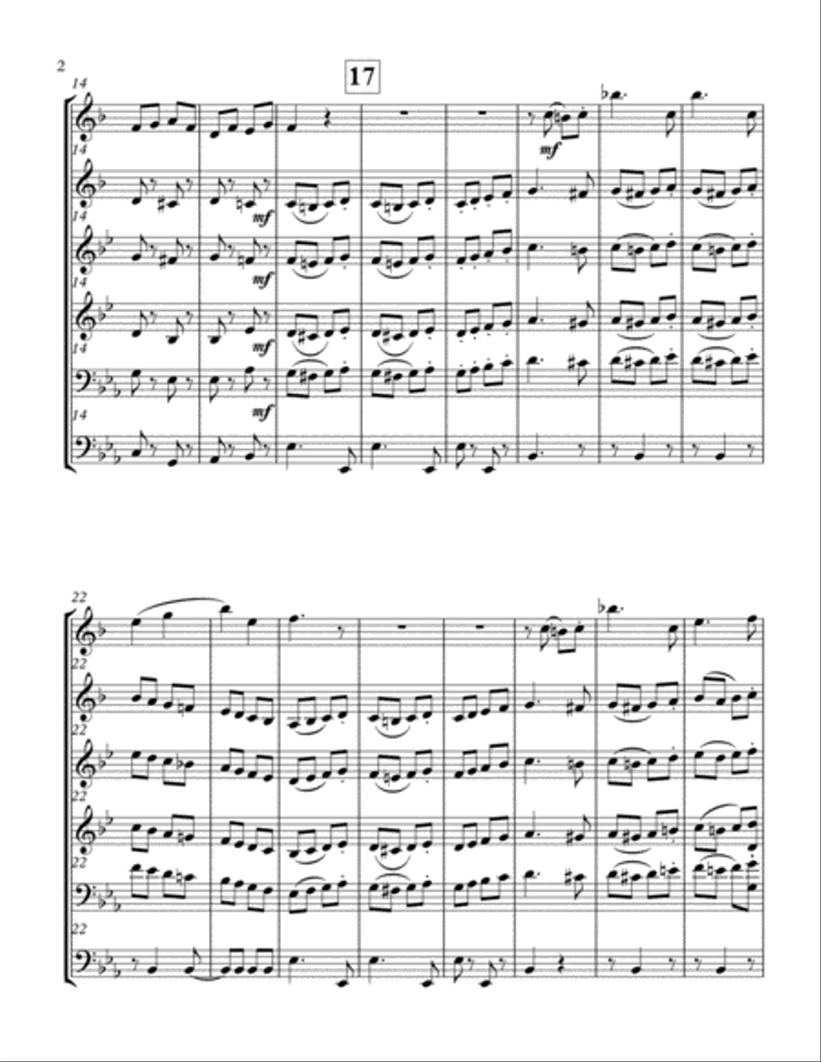 Ramsoe Brass Quartet No. 3, 4th mvt. Brass Quartet scores gallery preview page 3