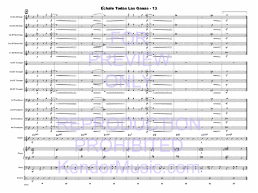 Echale Todas Las Ganas (Give It All You Got) Jazz Ensemble scores gallery preview page 14