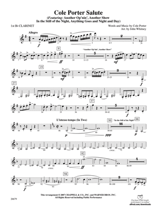 Cole Porter Salute: 1st B-flat Clarinet