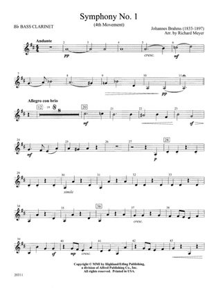 Symphony No. 1 (4th Movement ): B-flat Bass Clarinet