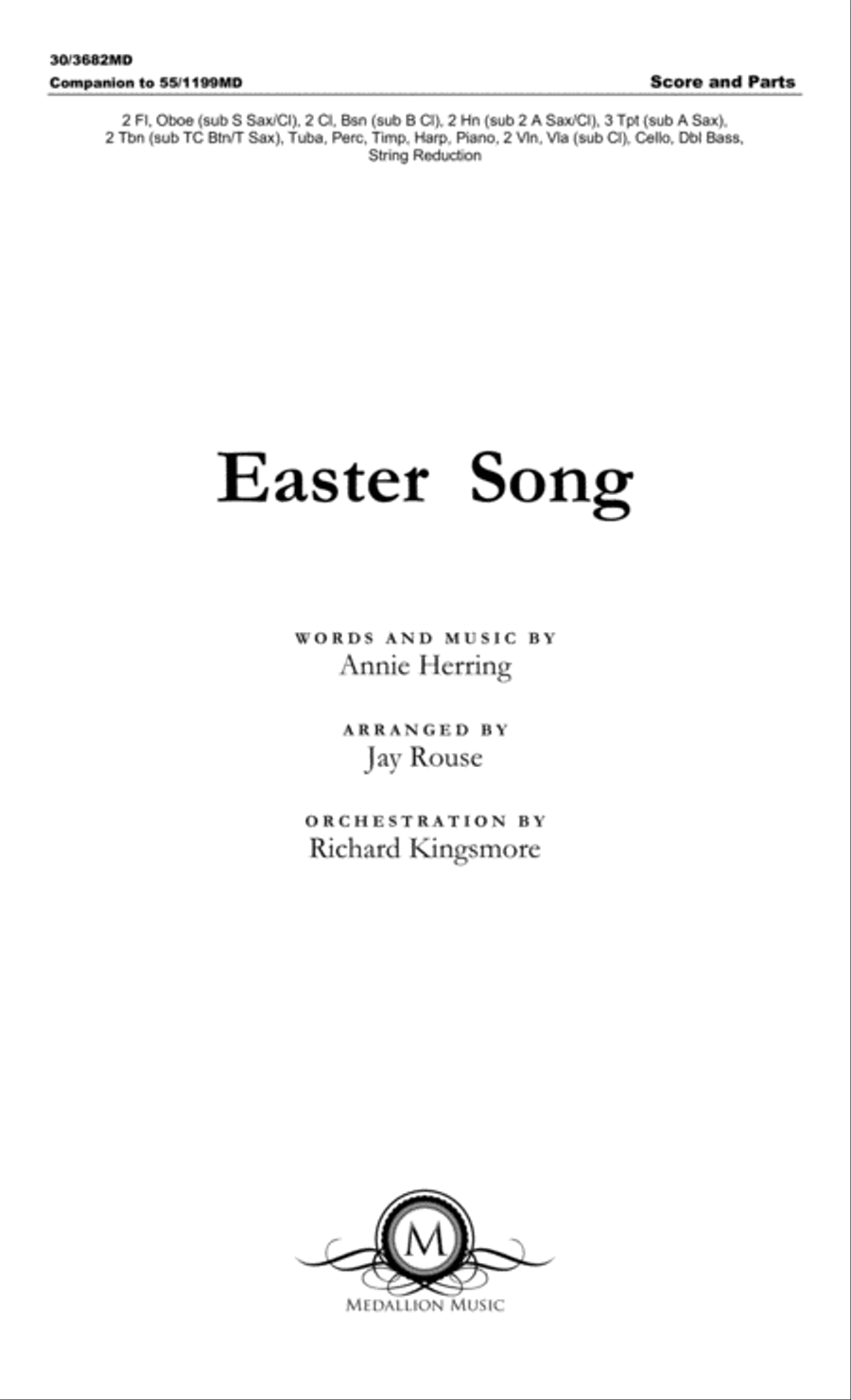Easter Song - Orchestral Score and Parts Choir scores gallery preview page 2