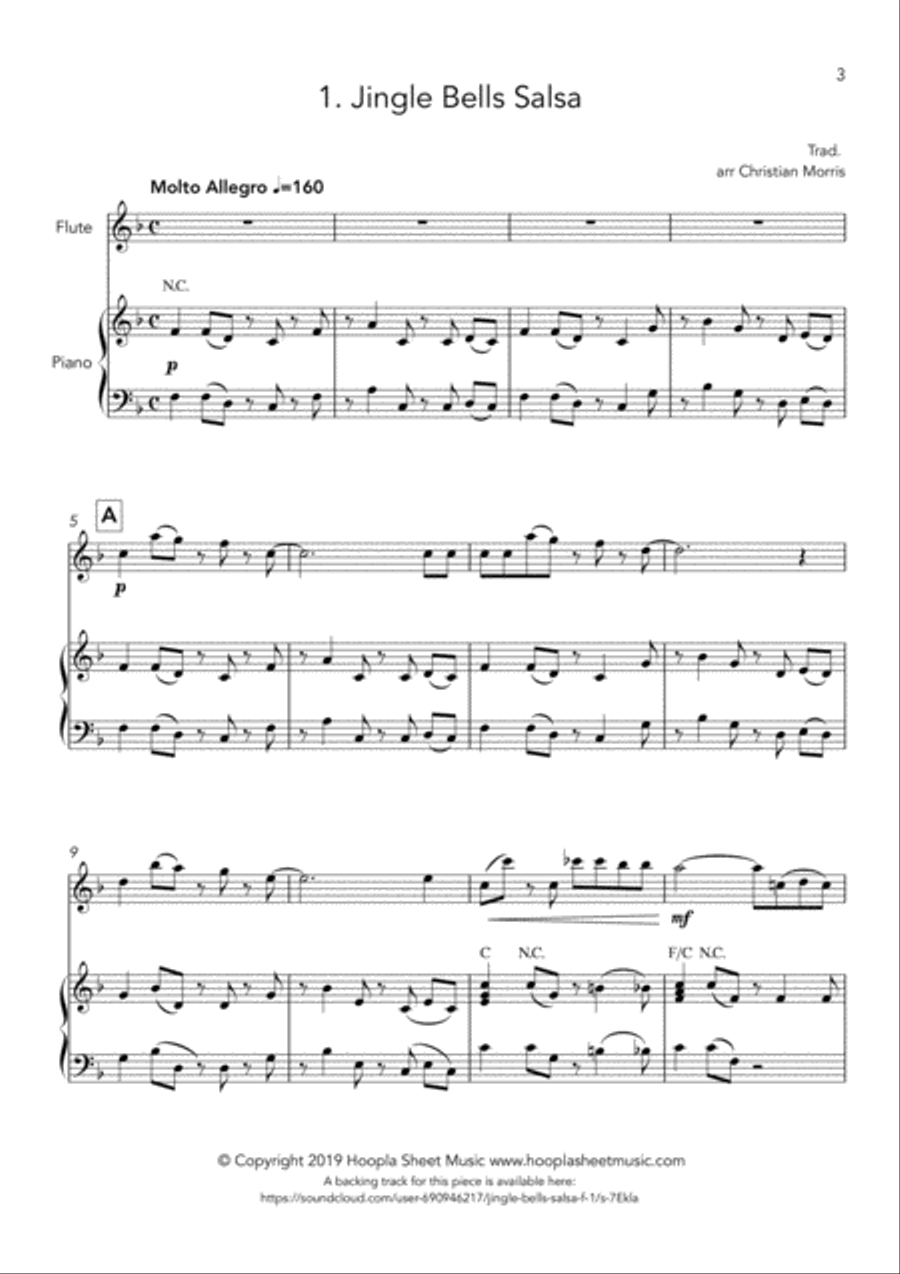 We Wish You A Jazzy Christmas (Ten Cool New Takes on Classic Carols) Flute Solo scores gallery preview page 5