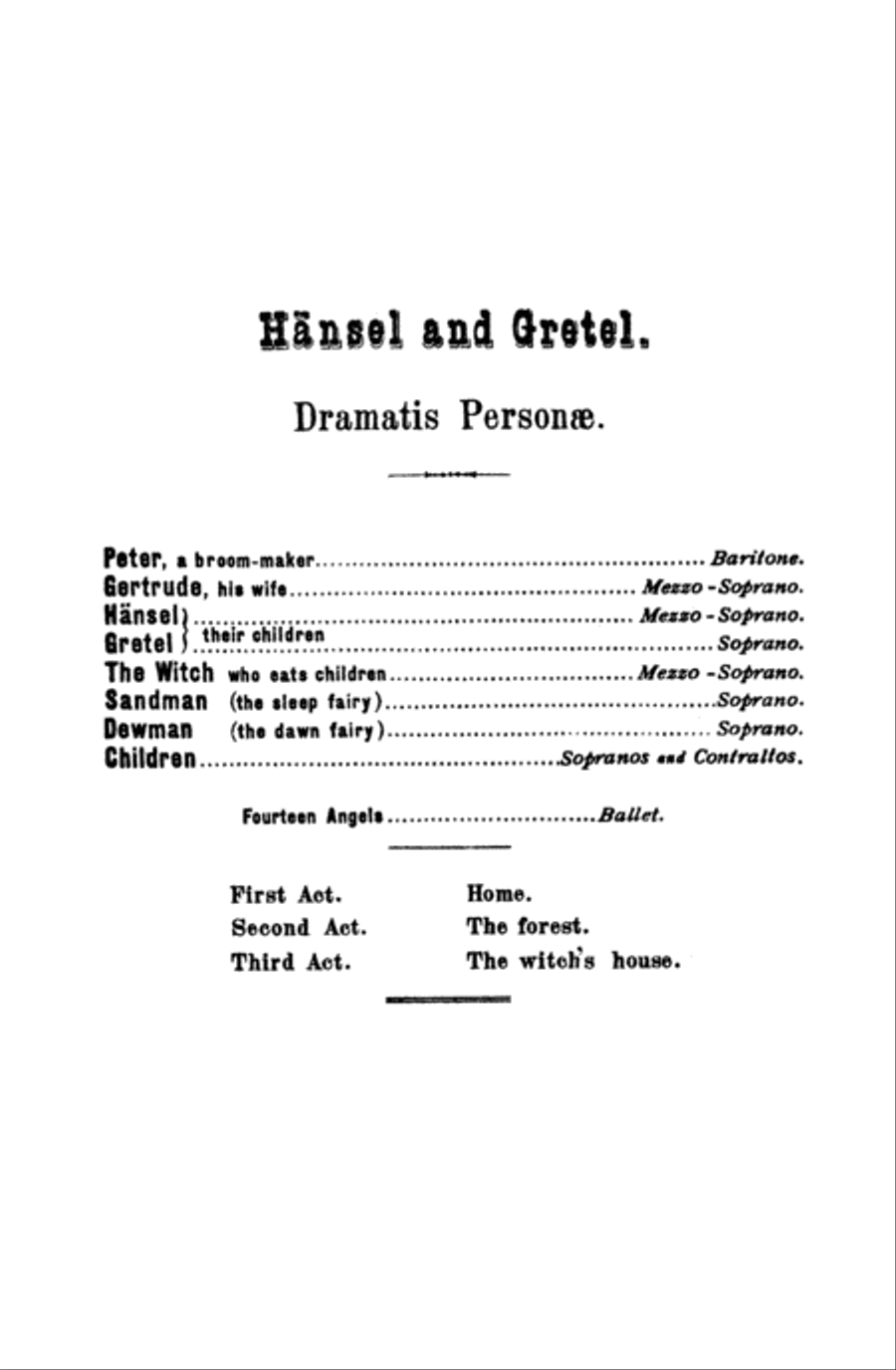 Hansel and Gretel