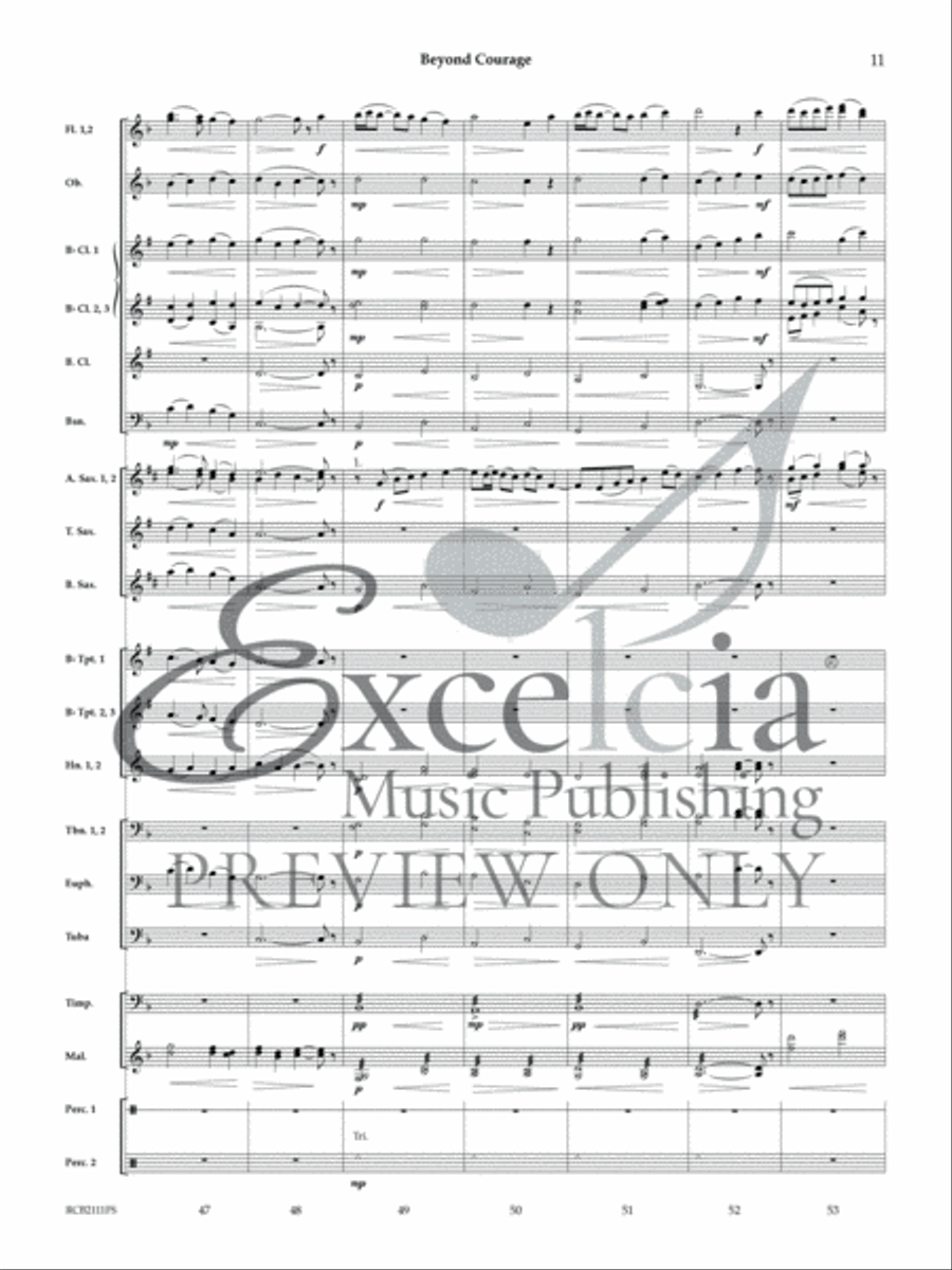 Beyond Courage Concert Band scores gallery preview page 12