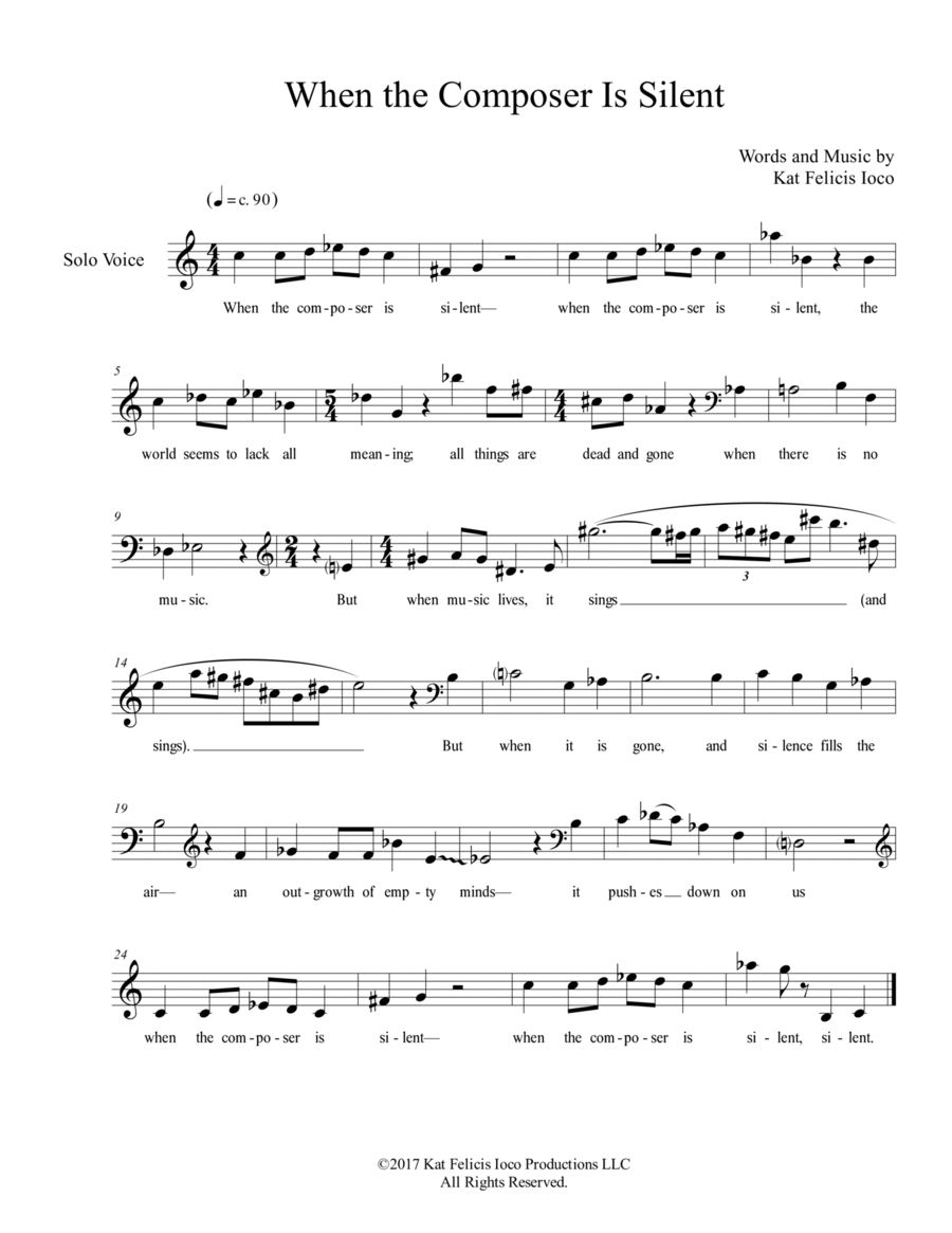 When the Composer Is Silent A Cappella scores gallery preview page 1