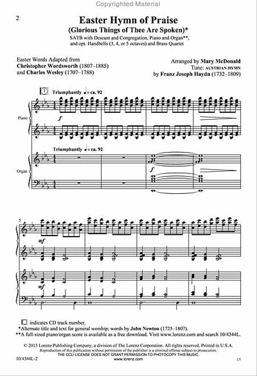 Easter Hymn of Praise Easter Hymn of Praise 4-Part scores gallery preview page 2