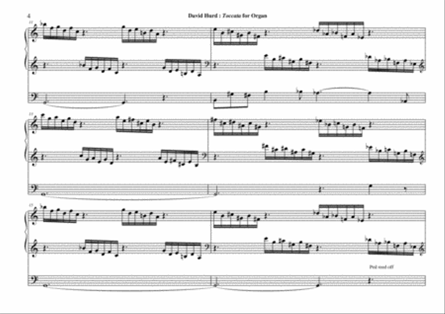 David Hurd: Toccata for organ Organ Solo scores gallery preview page 4