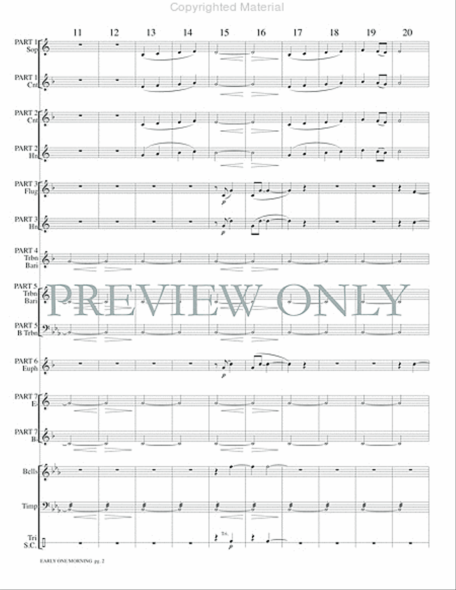 Early One Morning Concert Band scores gallery preview page 4