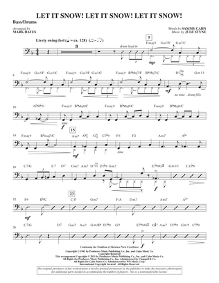 Book cover for Let It Snow! Let It Snow! Let It Snow! (arr. Mark Hayes) - Bass/Drums