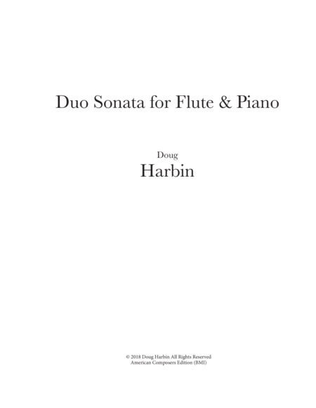 [Harbin] Duo Sonata for Flute and Piano