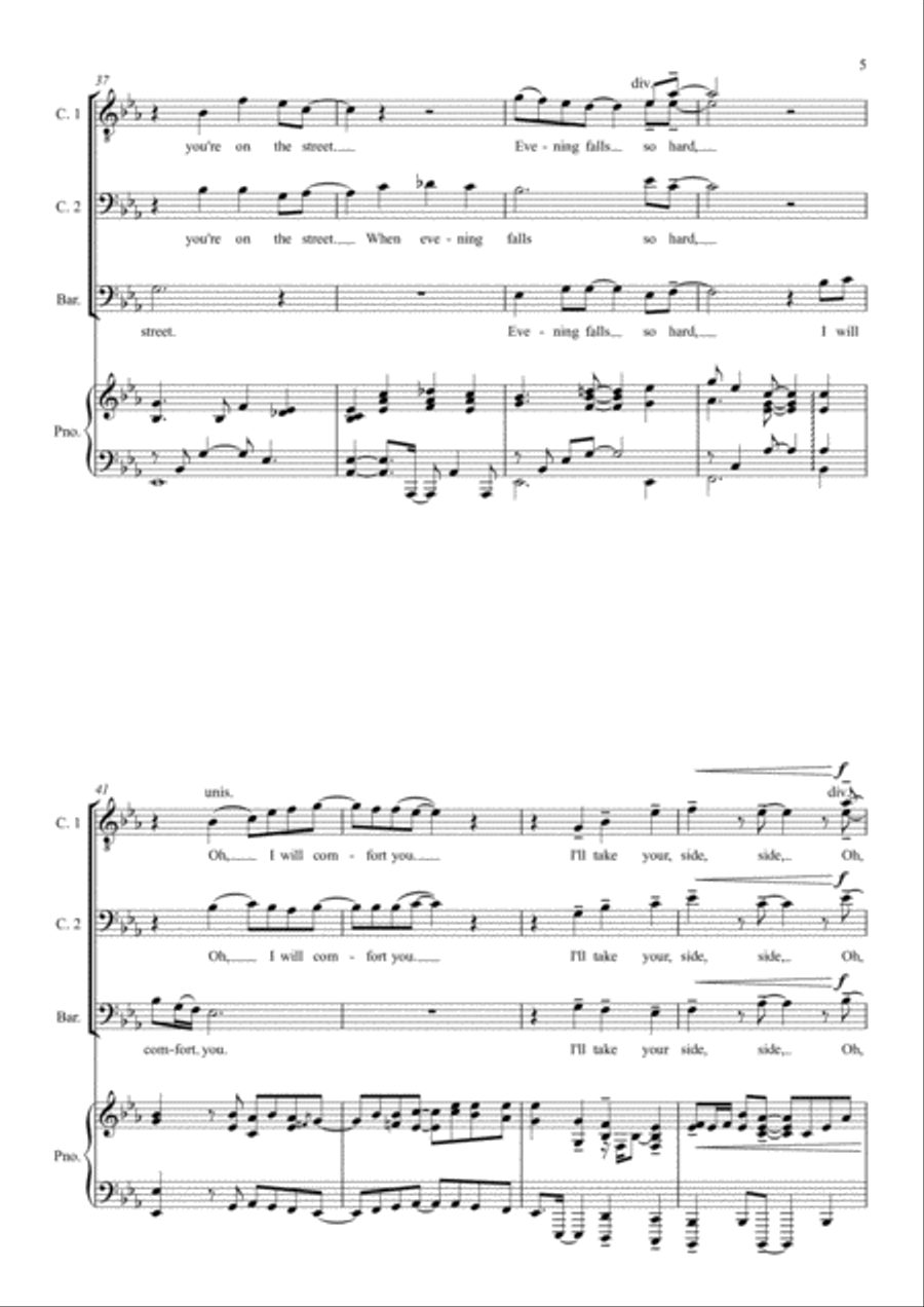 Bridge Over Troubled Water Choir scores gallery preview page 5