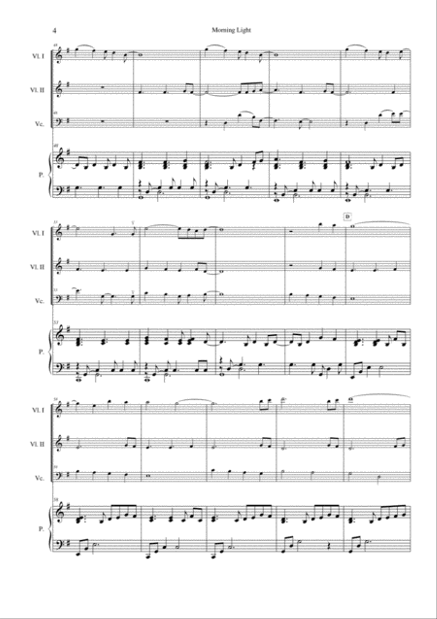 Morning Light Piano Trio scores gallery preview page 4