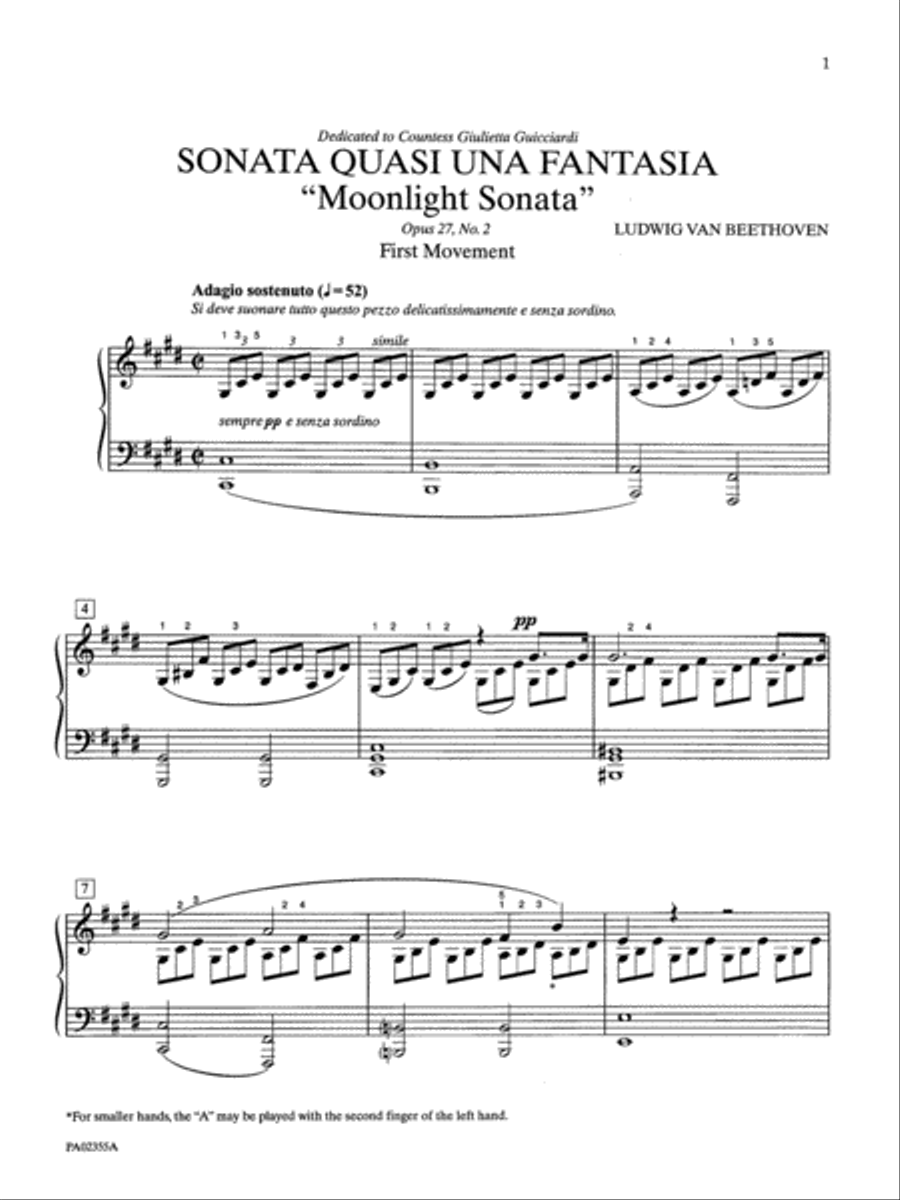 Moonlight Sonata, Op. 27, No. 2 (Complete) Small Ensemble scores gallery preview page 5