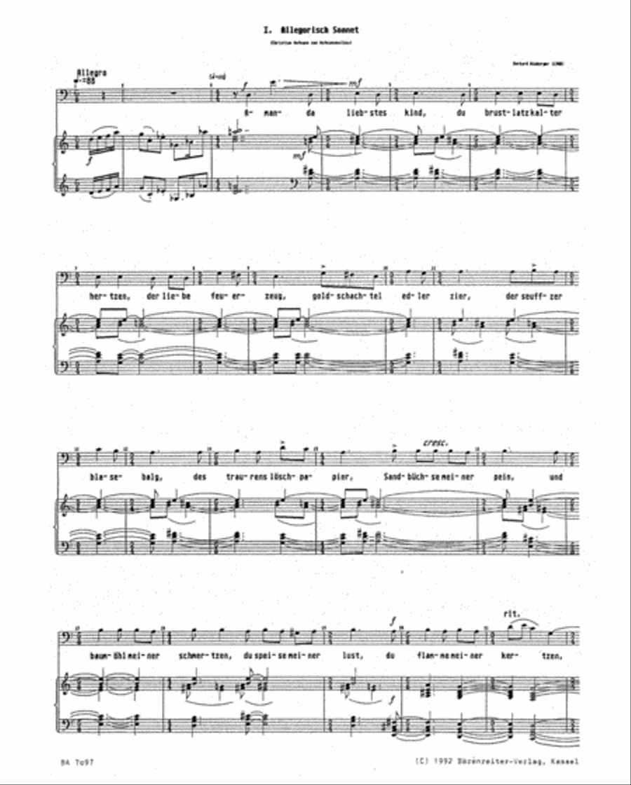 Sechs Liebeslieder Baritone Voice scores gallery preview page 2