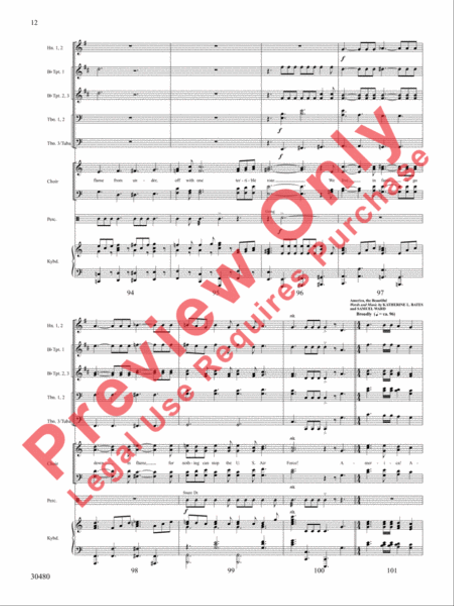 A Tribute to the Armed Services (A Medley) Choir scores gallery preview page 13
