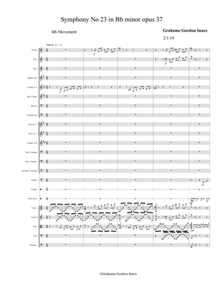 Symphony No 23 in B flat minor "Inexplicable" Opus 37 - 4th Movement (4 of 4) - Score Only