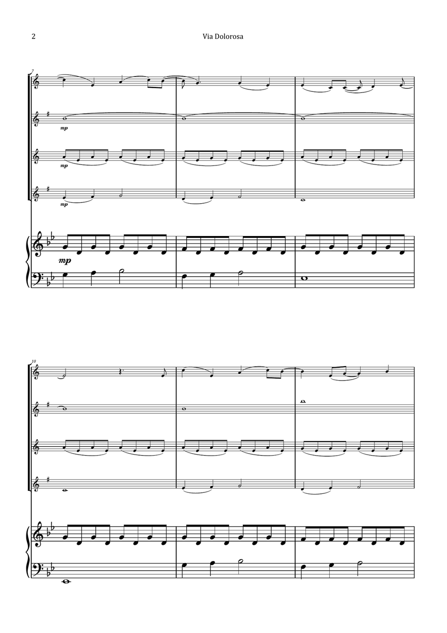 Via Dolorosa Saxophone Quartet scores gallery preview page 2