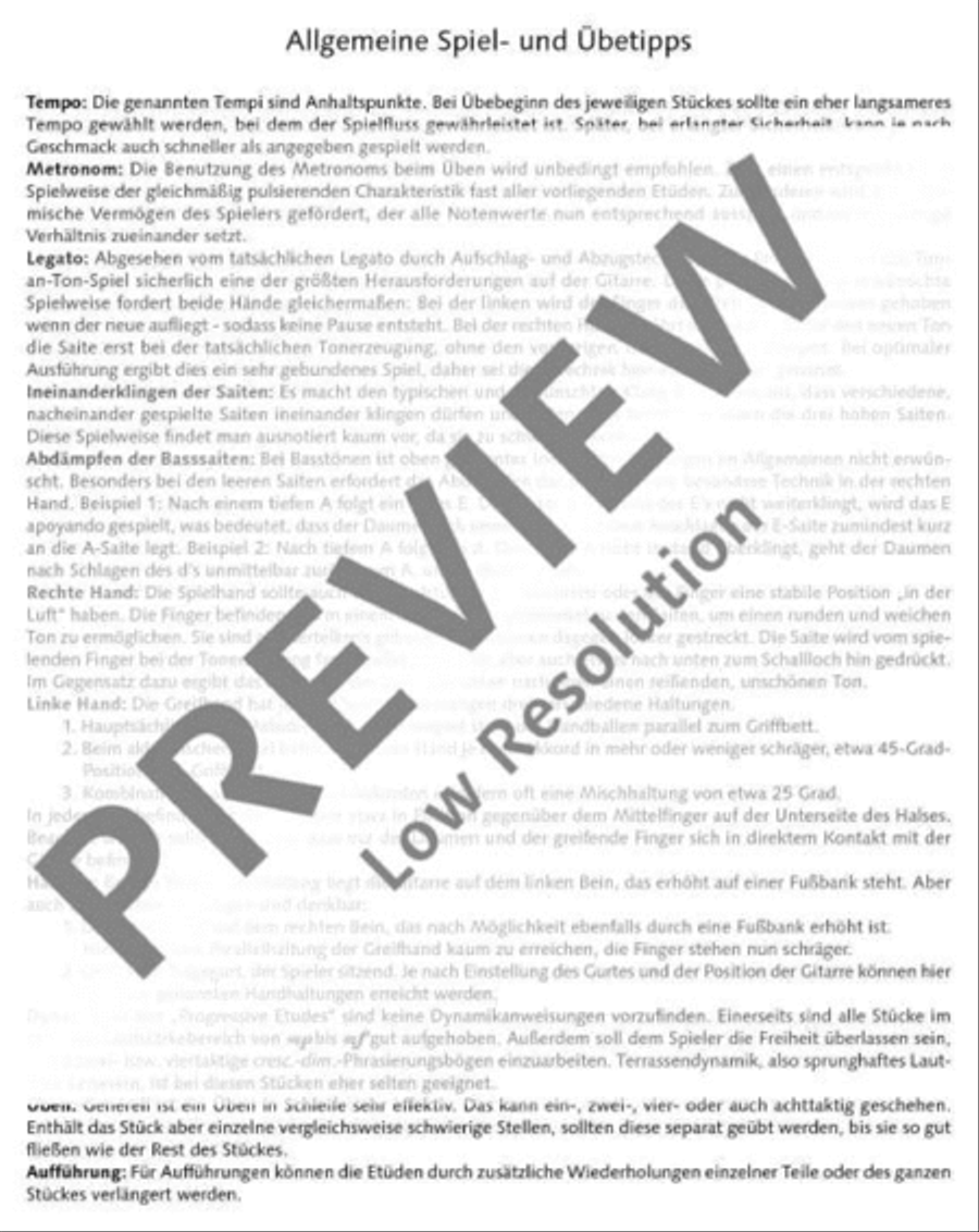 Progressive Etudes I Acoustic Guitar scores gallery preview page 5