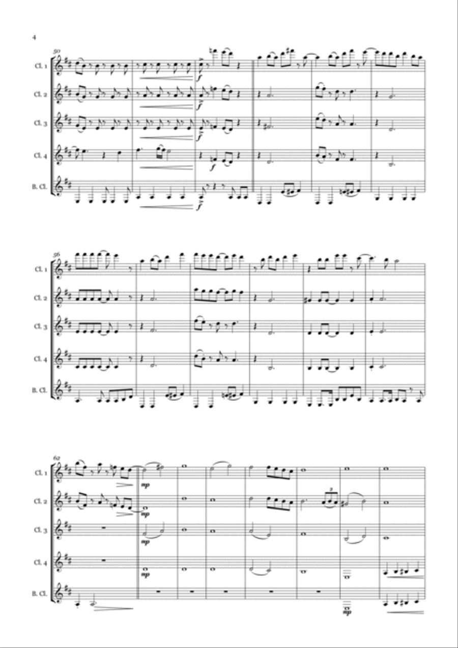 Step Into Christmas Step Into Christmas Clarinet Quintet scores gallery preview page 6