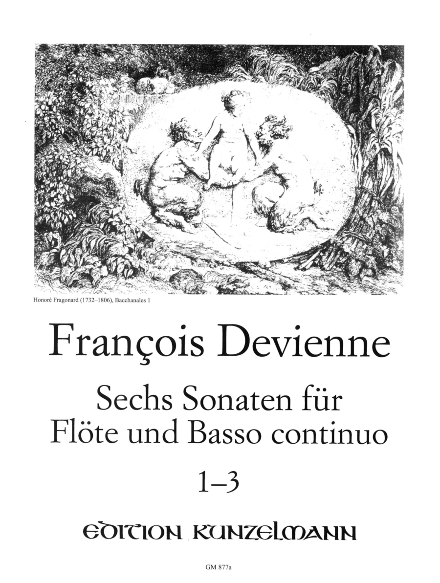 Sonatas 1-3 for flute and basso continuo Flute Solo scores gallery preview page 1