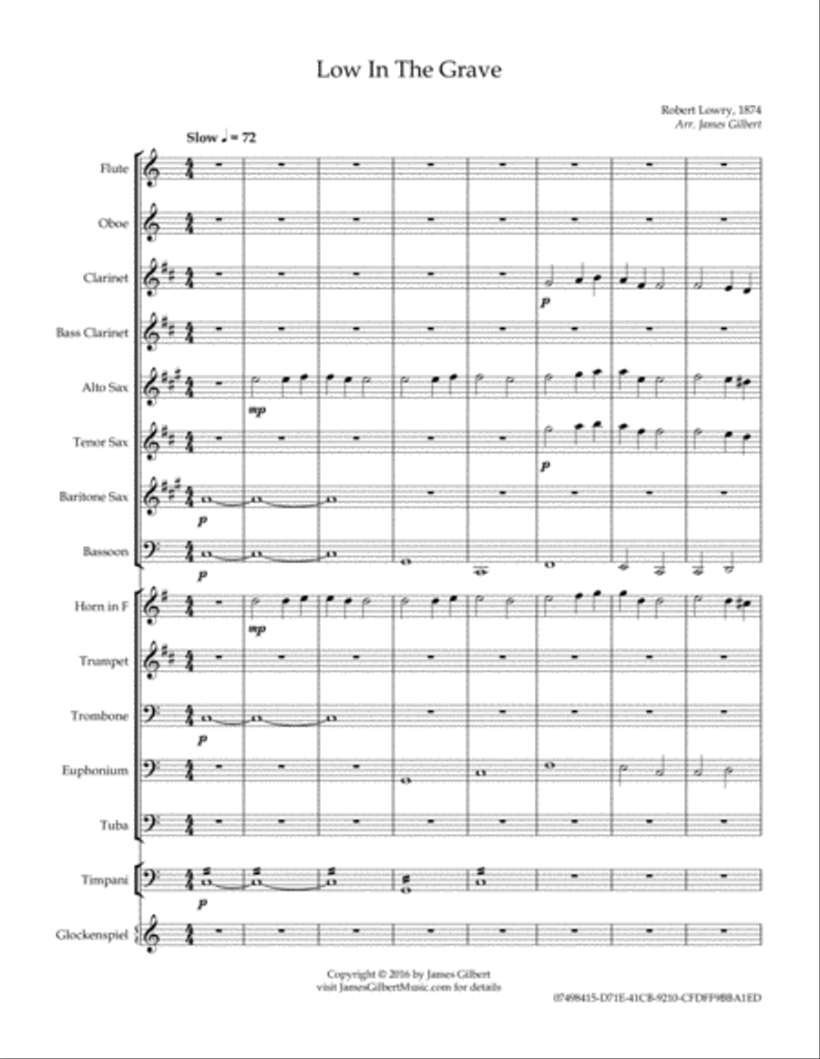 Low In The Grave (Up From The Grave) Concert Band scores gallery preview page 4