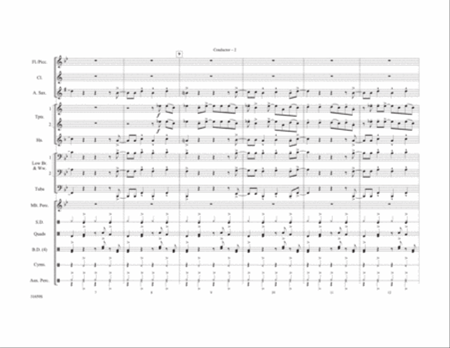 You Shook Me All Night Long Marching Band scores gallery preview page 3