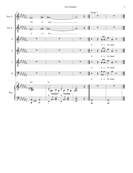 It Is Finished (for Soprano & Tenor Solo with SATB) image number null