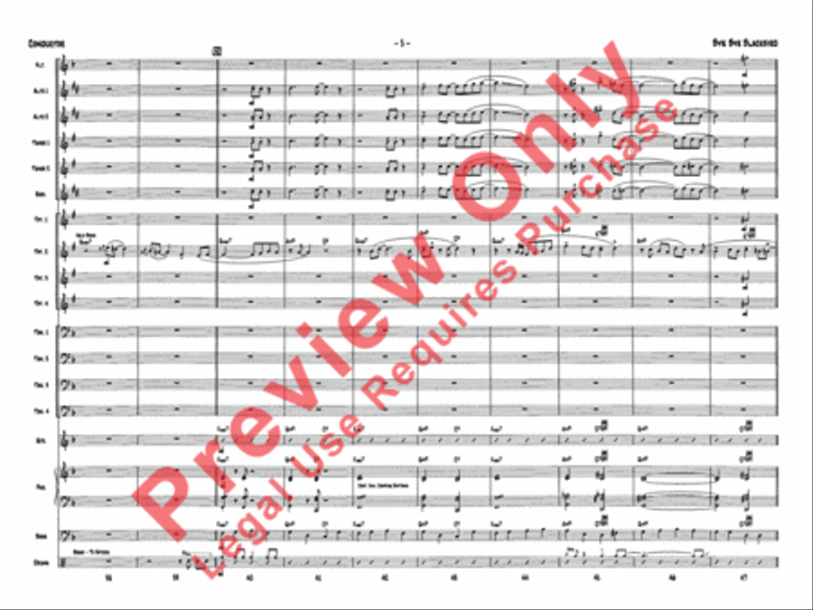 Bye Bye Blackbird Jazz Ensemble scores gallery preview page 9