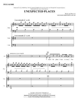 Book cover for Unexpected Places - Full Score