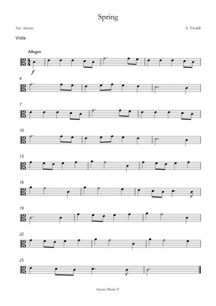 vivaldi spring easy Viola and Cello sheet music image number null