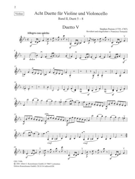 8 Duets for violin and cello
