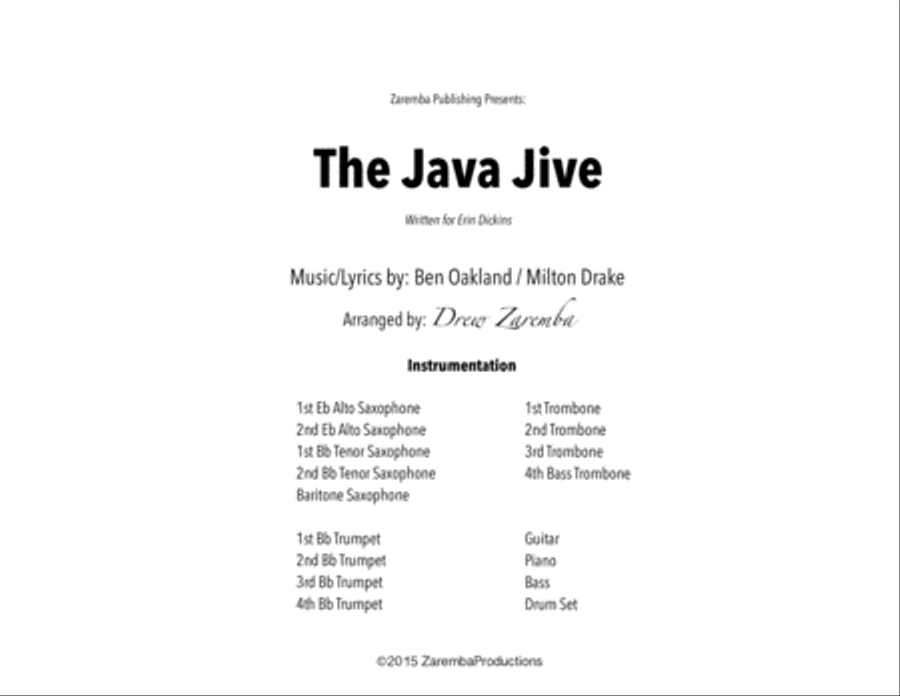 Java Jive Large Ensemble scores gallery preview page 1
