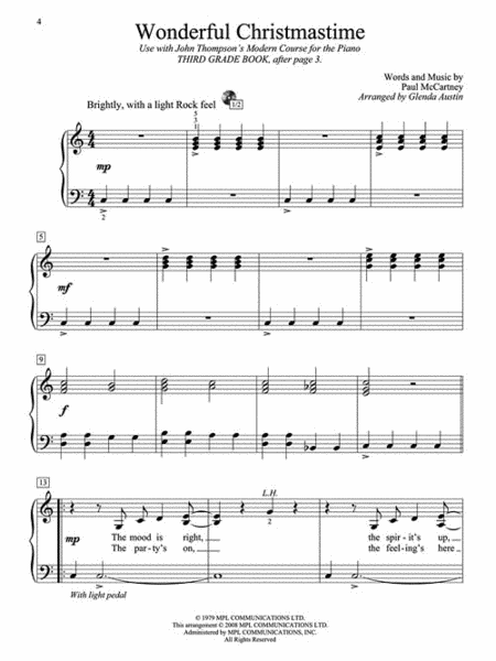 Christmas Piano Solos - Third Grade (Book/CD Pack)
