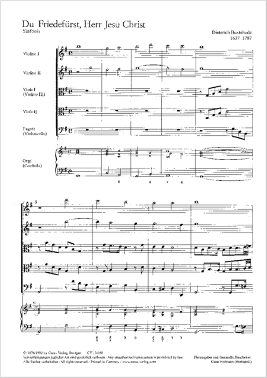 Thou Prince of peace, to thee we how (Du Friedefurst, Herr Jesu Christ) Bassoon scores gallery preview page 6