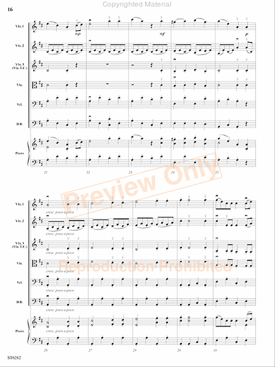 Suite from the Magic Flute String Orchestra scores gallery preview page 17