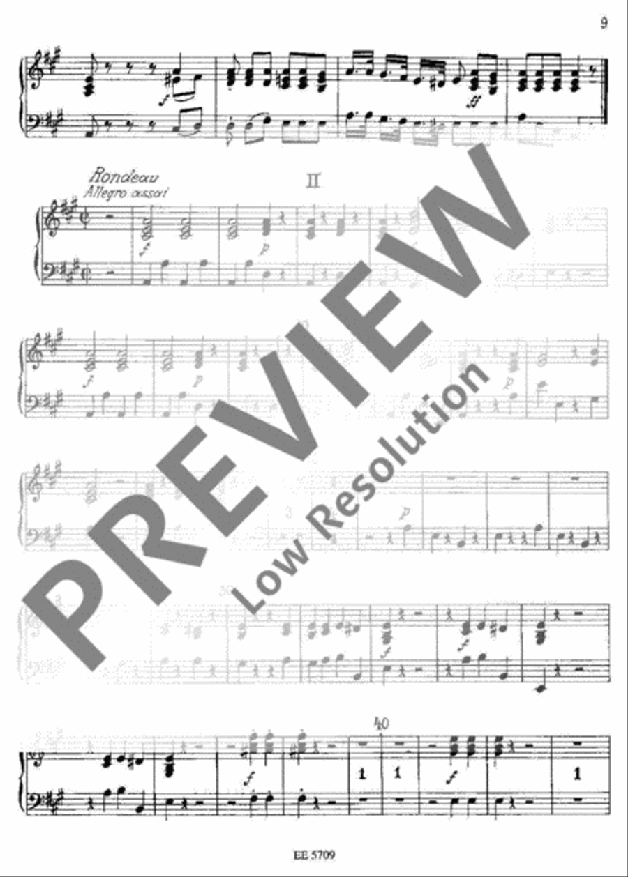 Sinfonia concertante A major Harpsichord scores gallery preview page 9
