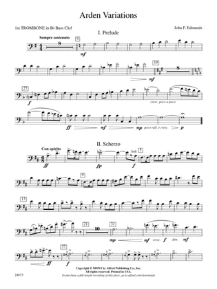 Arden Variations: (wp) 1st B-flat Trombone B.C.