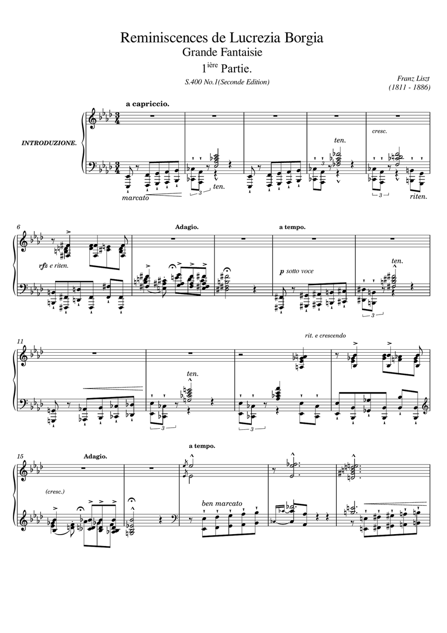 Book cover for Donizetti/Liszt - Réminiscences de Lucrezia Borgia, S.400 (No.1: Trio du seconde acte) - Original