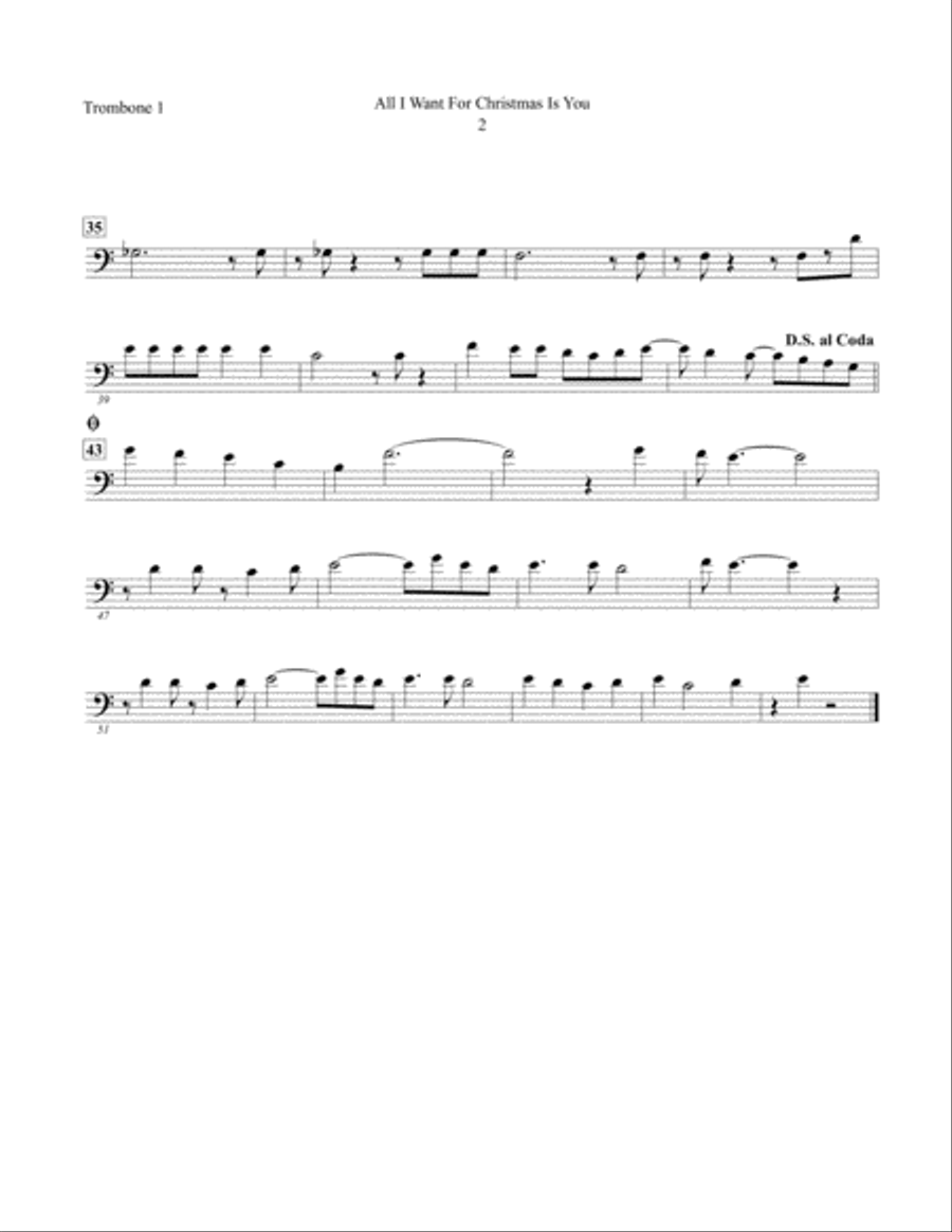 All I Want For Christmas Is You Brass Quartet scores gallery preview page 4