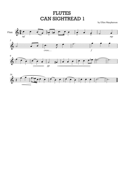 Flutes Can Sightread - A collection of short sight-reading samples for the Flute