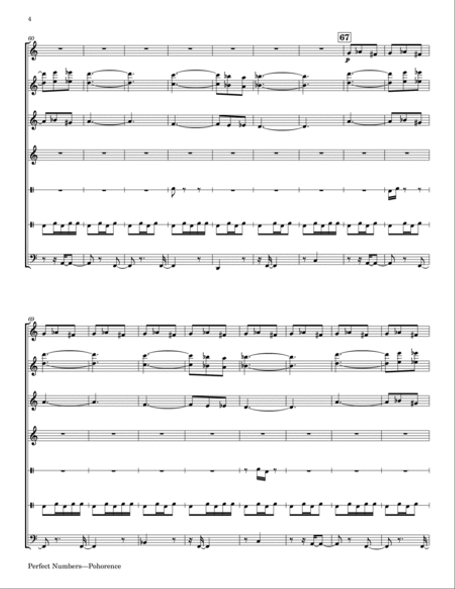 Perfect Numbers Chamber Music scores gallery preview page 4