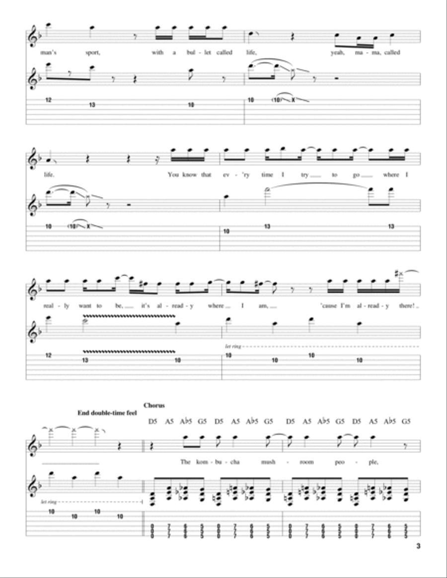System of a down sugar guitar tab outlet