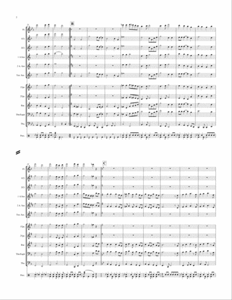 Patriotic Medley Marching Band scores gallery preview page 2