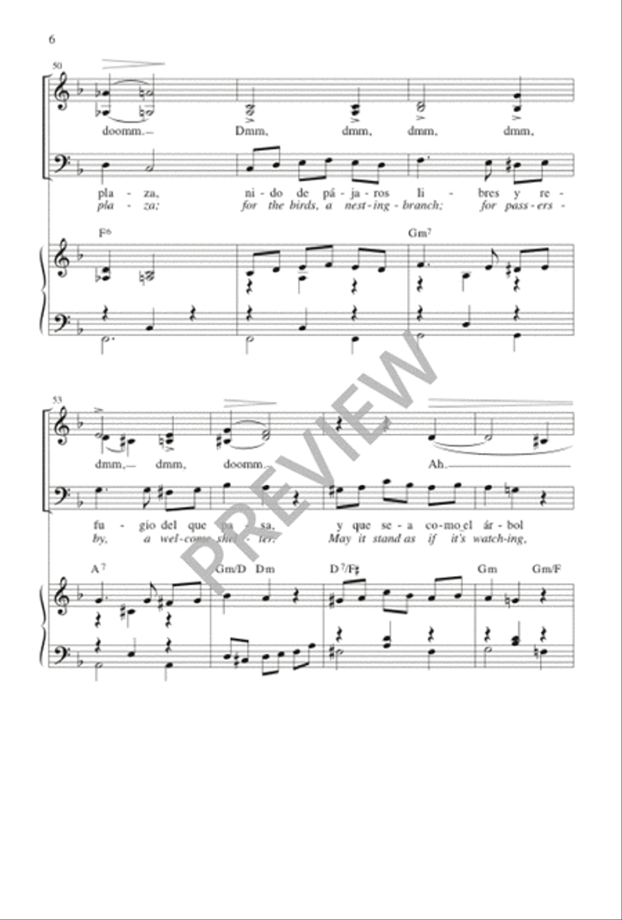 Que Esta Iglesia Sea Un Árbol / May This Church Be Like a Tree 3-Part scores gallery preview page 7