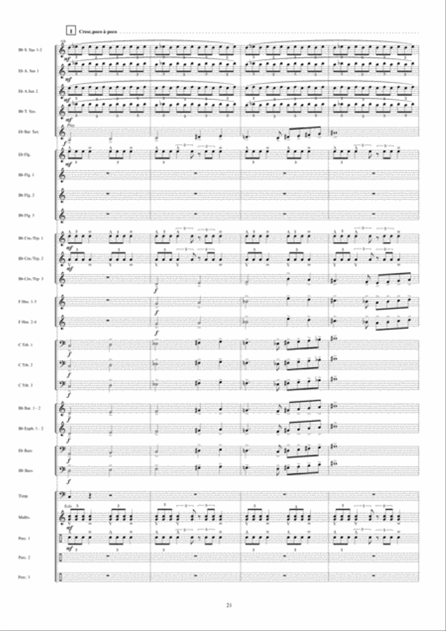 Jericho Fanfare Band scores gallery preview page 22